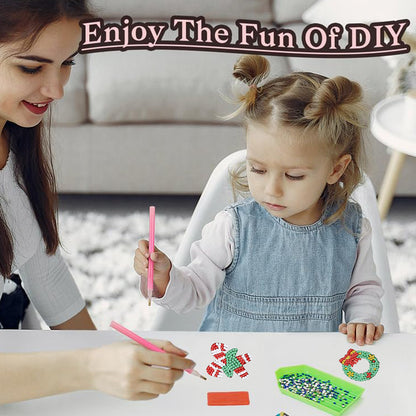 12 Pairs Christmas Diamond Painting Earrings DIY Diamond Art Earrings for Adults