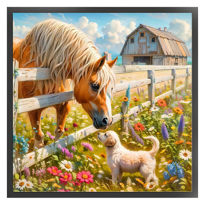 Horse - 11CT Stamped Cross Stitch 40*40CM