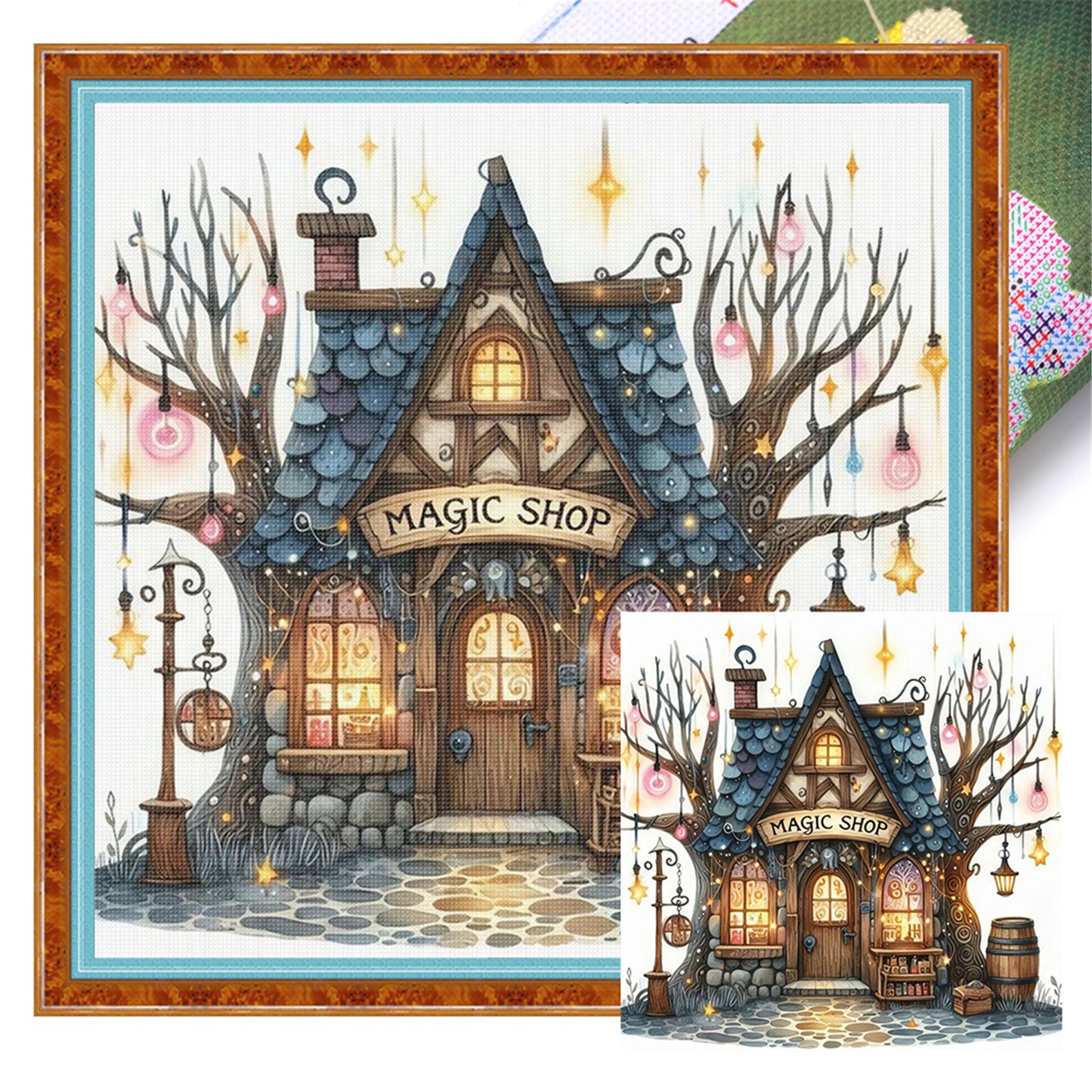 Magic Cottage - 11CT Stamped Cross Stitch 40*40CM