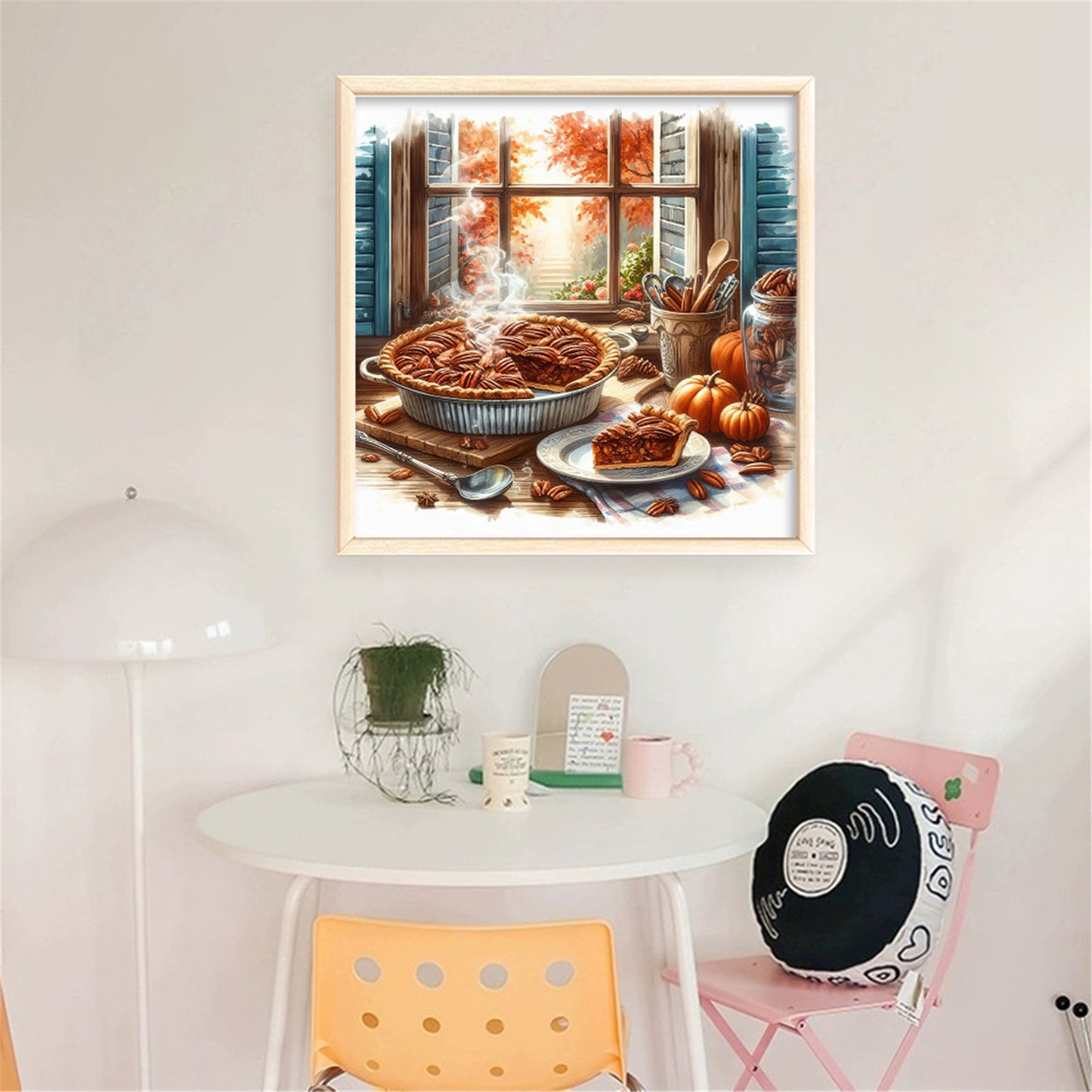 Autumn Window Scene - 11CT Stamped Cross Stitch 45*45CM