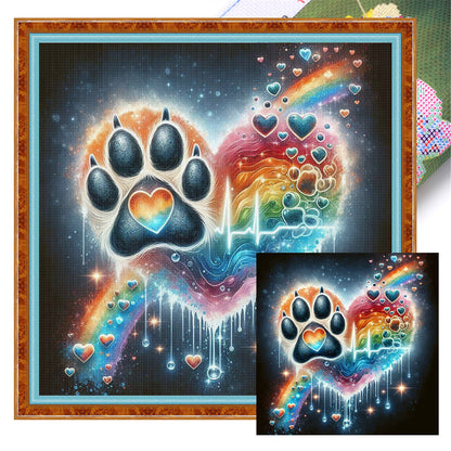 Cat'S Paw - 11CT Stamped Cross Stitch 40*40CM