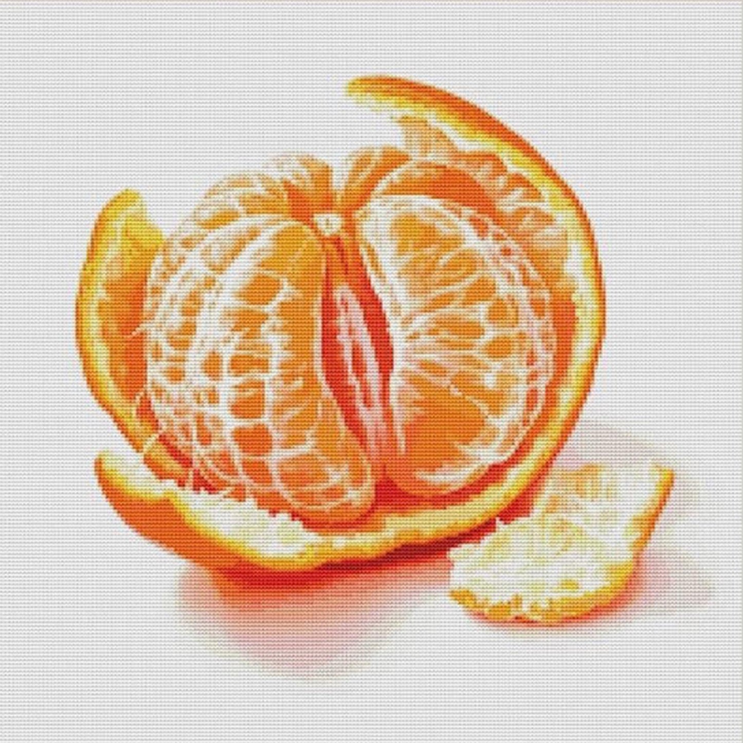 The Great Fortune Series: The Big Orange - 14CT Stamped Cross Stitch 50*50CM (Egyptian cotton)(Fairy Brand)