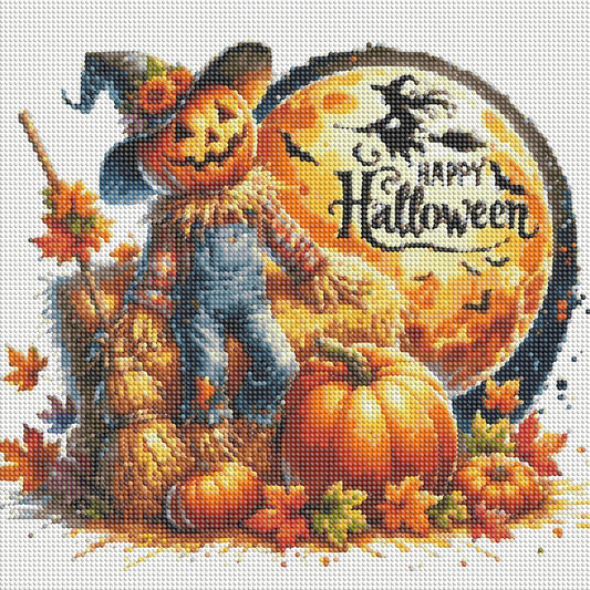 Halloween Scarecrow - Full Round Drill Diamond Painting 40*40CM