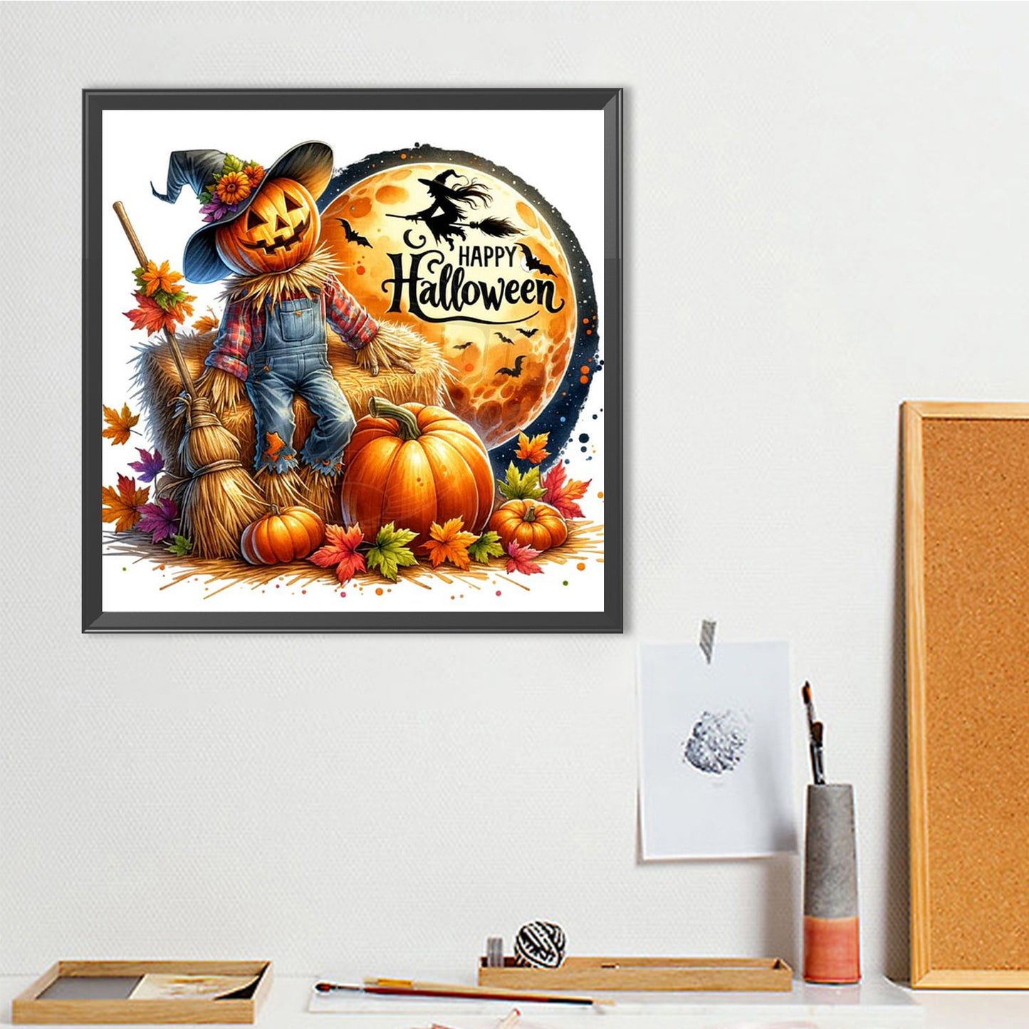Halloween Scarecrow - Full Round Drill Diamond Painting 40*40CM