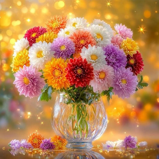 Bouquet In A Vase - Full Round Drill Diamond Painting 30*30CM