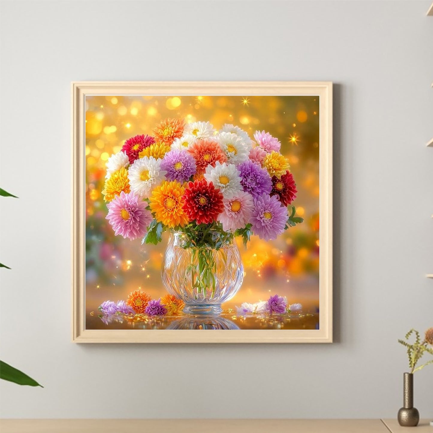 Bouquet In A Vase - Full Round Drill Diamond Painting 30*30CM