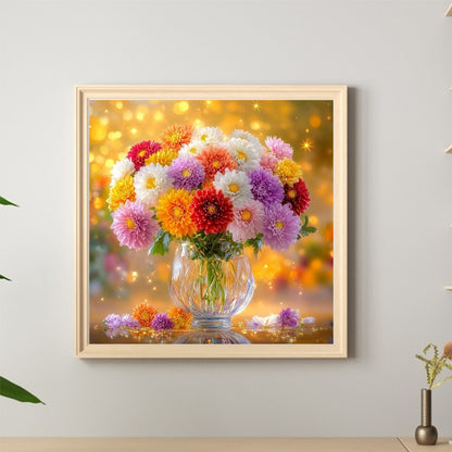 Bouquet In A Vase - Full Round Drill Diamond Painting 30*30CM