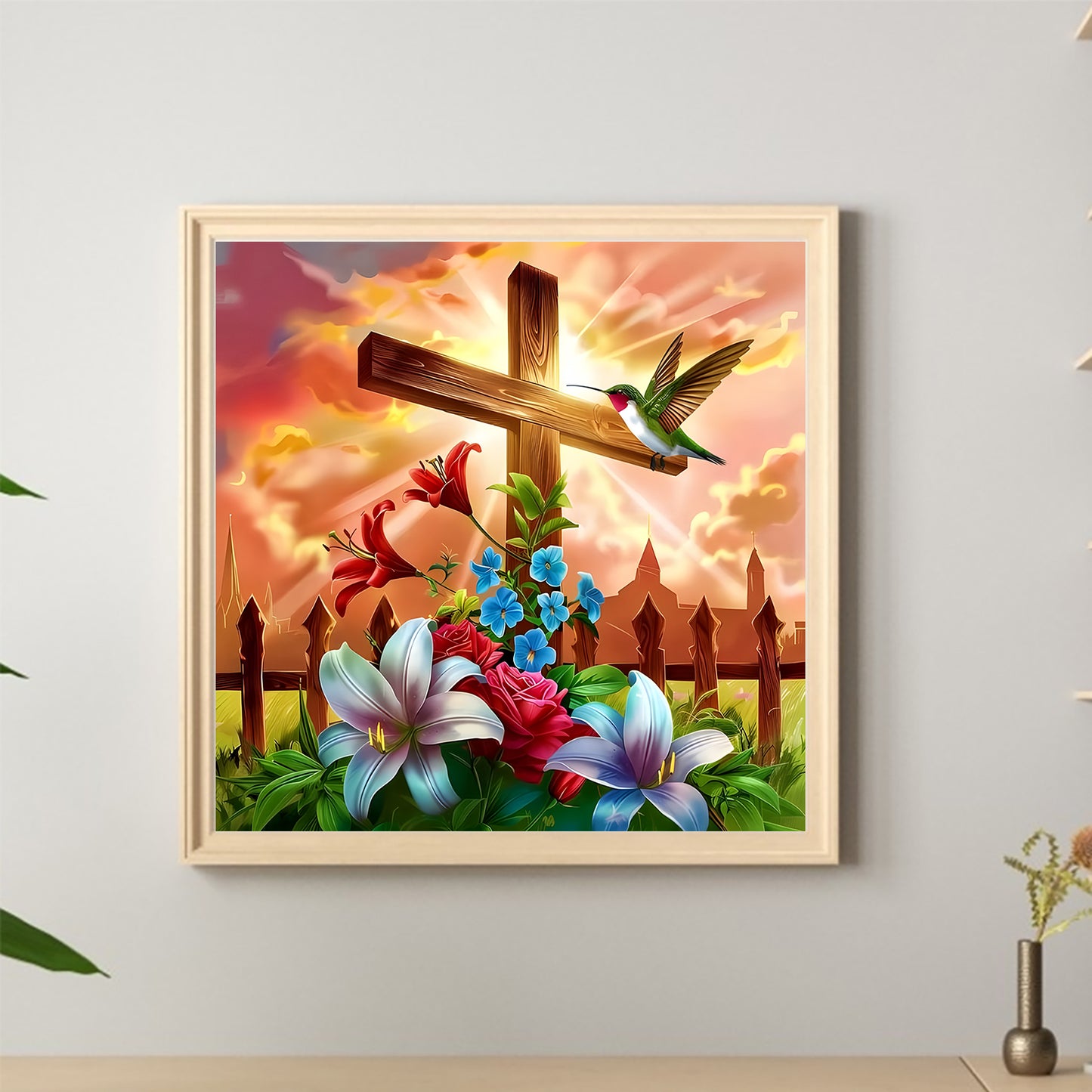 Religious Cross - Full Round Drill Diamond Painting 30*30CM