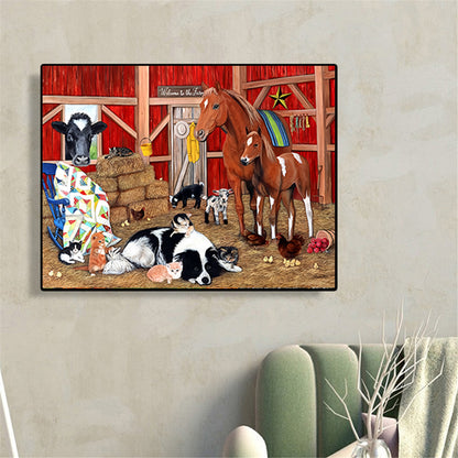 Farm Animals - Full Round Drill Diamond Painting 50*40CM