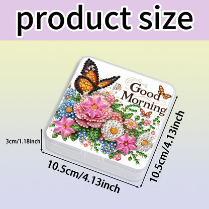 DIY Diamond Painting Storage Box Flower Butterfly Clear Organizer for Small Item