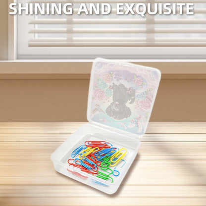 DIY Diamond Painting Storage Box Dog Clear Plastic Case for Small Items