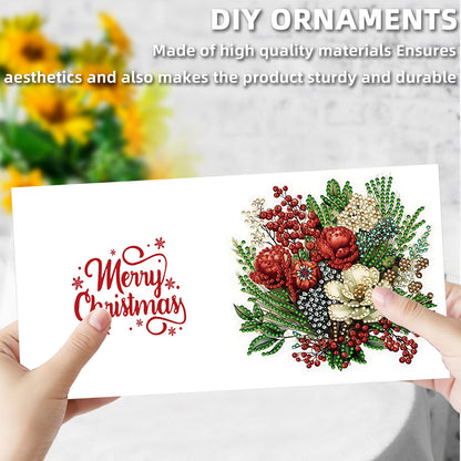 6pcs DIY Flowers Diamond Art Greeting Cards Thank You Cards and Holiday Blessing