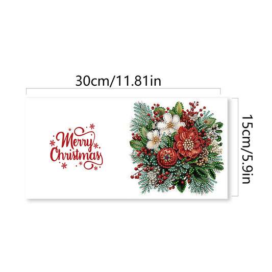 6pcs DIY Flowers Diamond Art Greeting Cards Thank You Cards and Holiday Blessing