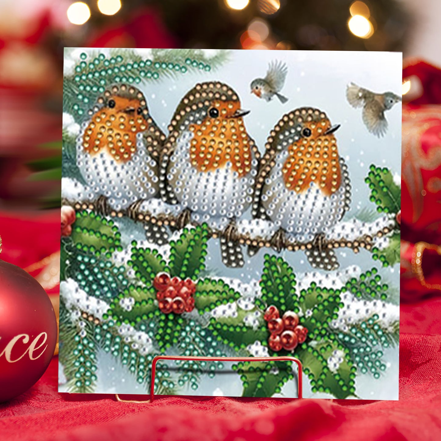 6pcs DIY Birds Diamond Art Greeting Cards Thank You Cards and Holiday Blessings