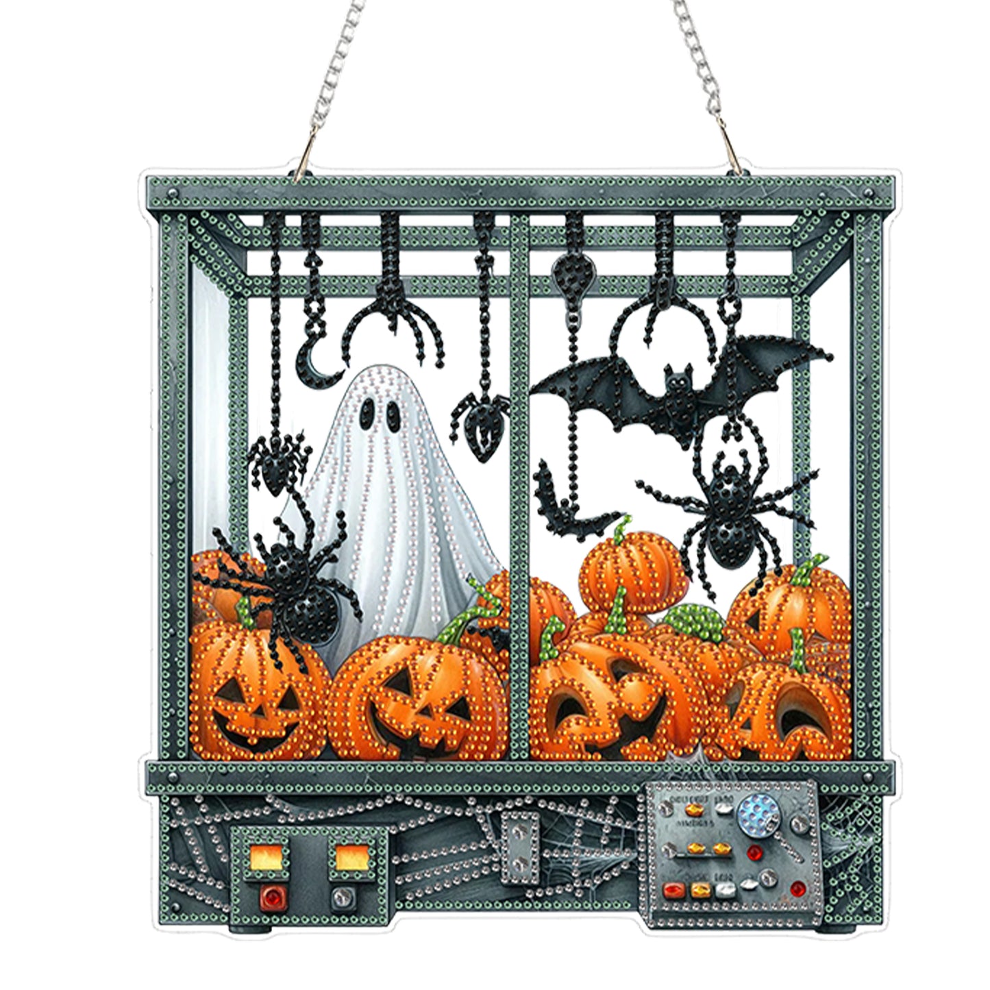 2D Flat DIY Hanging Diamond Art Kits DIY Home Decor Hanging Charm (Halloween)