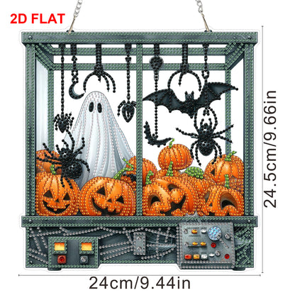 2D Flat DIY Hanging Diamond Art Kits DIY Home Decor Hanging Charm (Halloween)