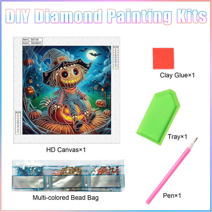 Halloween Scarecrow - Special Shaped Drill Diamond Painting 30*30CM