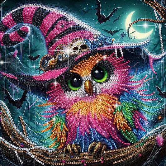 Halloween Owl - Special Shaped Drill Diamond Painting 30*30CM