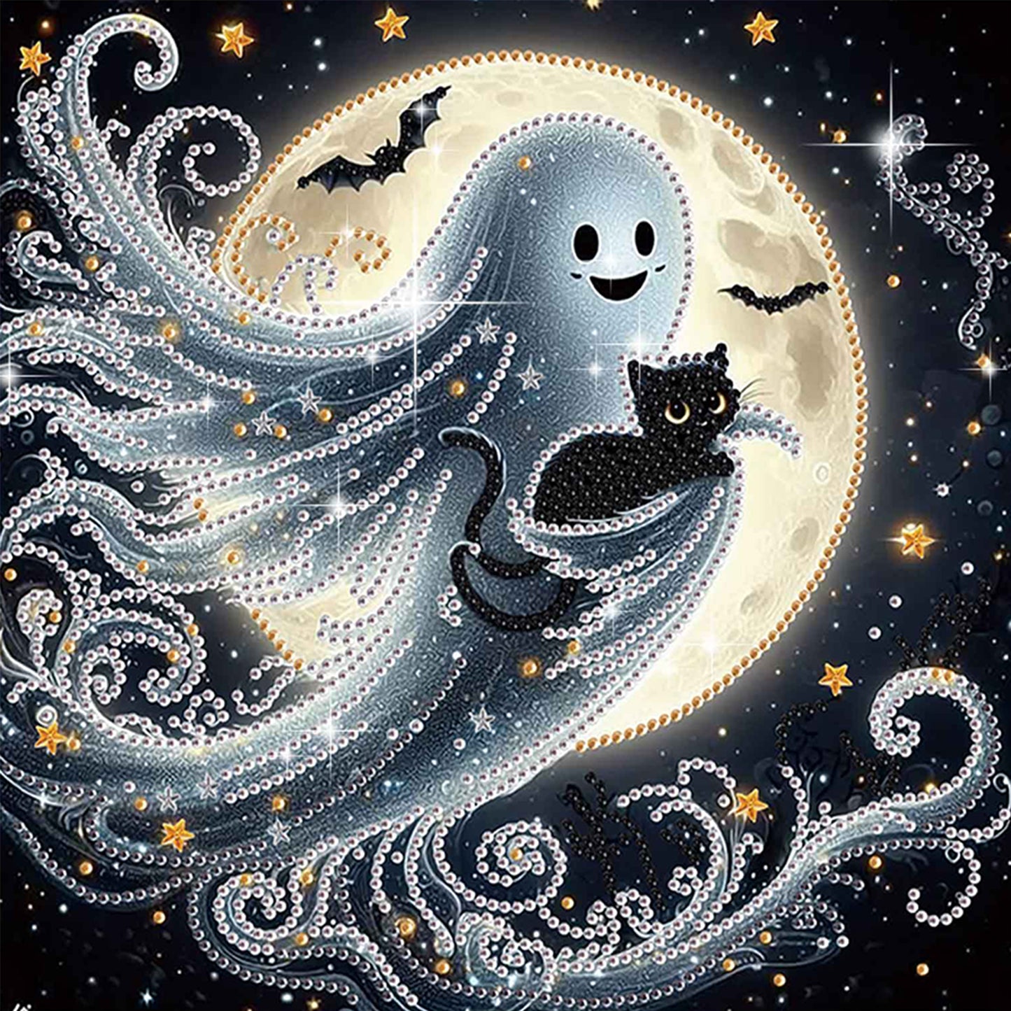 Halloween Ghost - Special Shaped Drill Diamond Painting 30*30CM