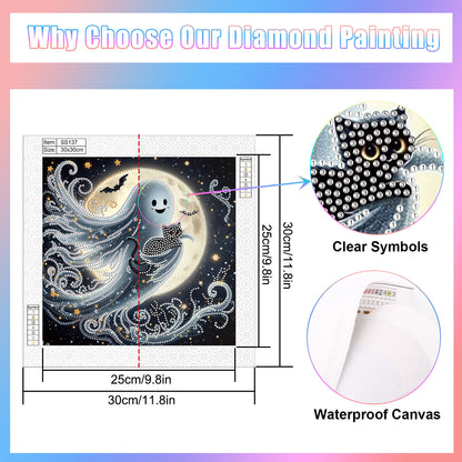 Halloween Ghost - Special Shaped Drill Diamond Painting 30*30CM