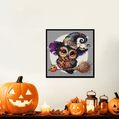 Halloween Owl - Special Shaped Drill Diamond Painting 30*30CM