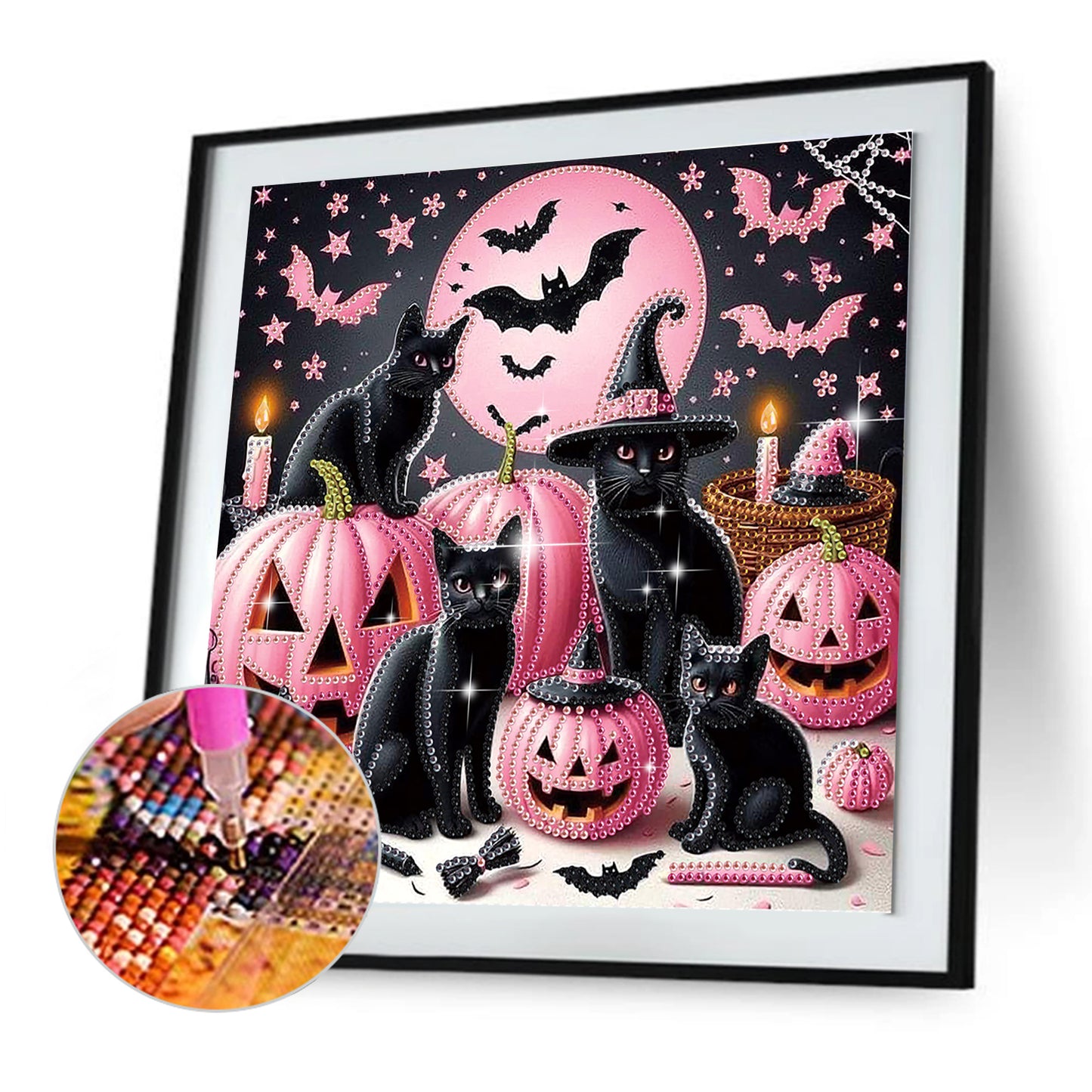Halloween Black Cat - Special Shaped Drill Diamond Painting 30*30CM