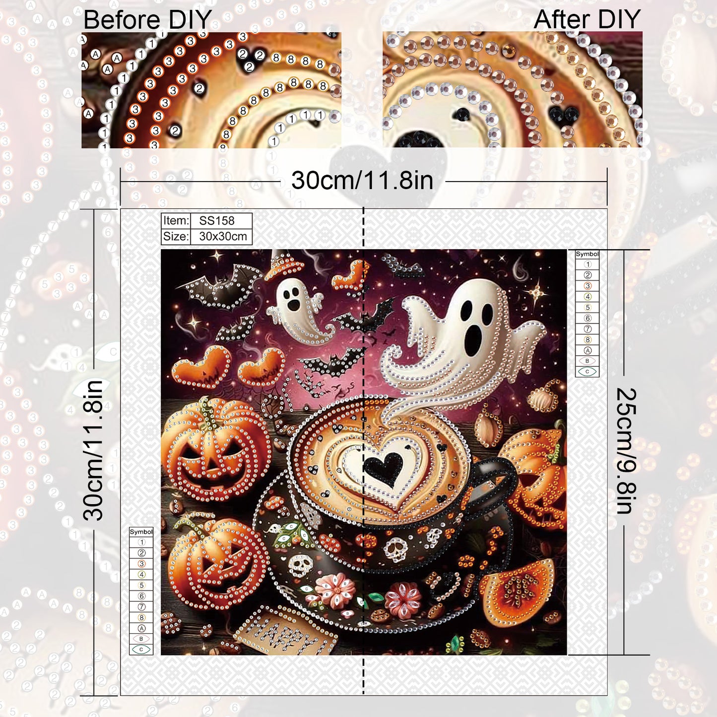 Halloween Spooky Cafe - Special Shaped Drill Diamond Painting 30*30CM