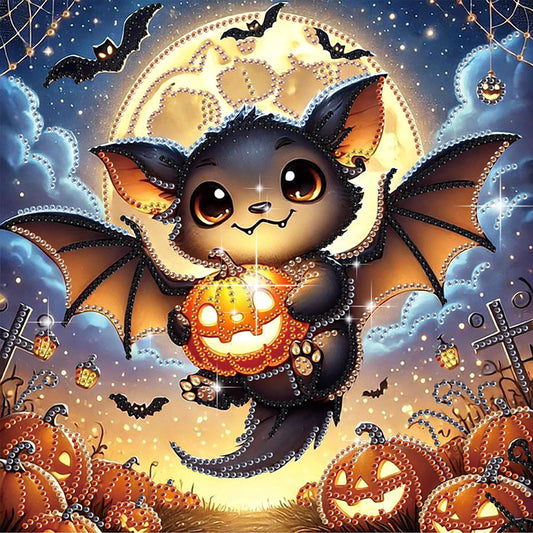 Halloween Bat - Special Shaped Drill Diamond Painting 30*30CM