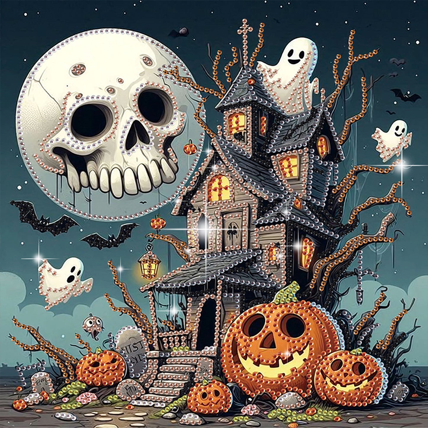 Halloween Spooky House - Special Shaped Drill Diamond Painting 30*30CM