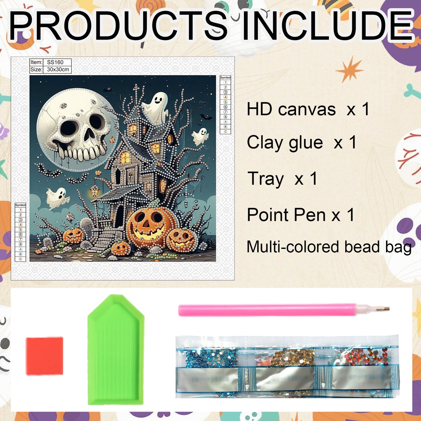 Halloween Spooky House - Special Shaped Drill Diamond Painting 30*30CM