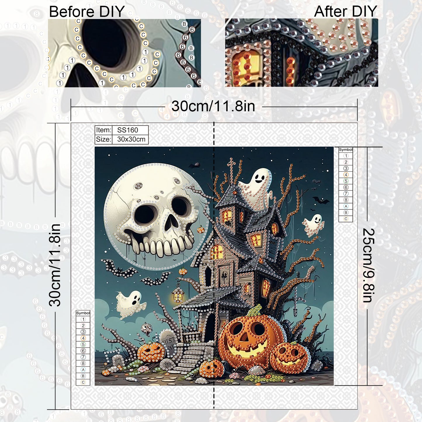 Halloween Spooky House - Special Shaped Drill Diamond Painting 30*30CM