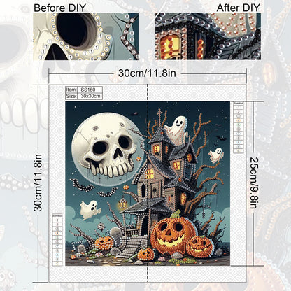 Halloween Spooky House - Special Shaped Drill Diamond Painting 30*30CM