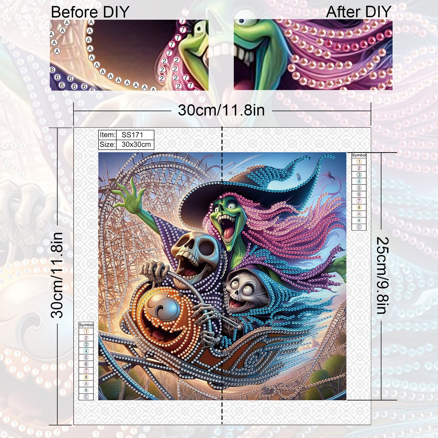 Halloween Witch - Special Shaped Drill Diamond Painting 30*30CM
