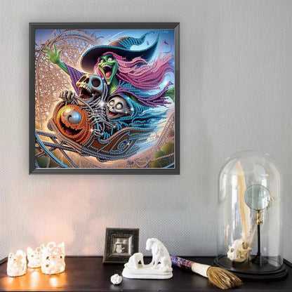 Halloween Witch - Special Shaped Drill Diamond Painting 30*30CM