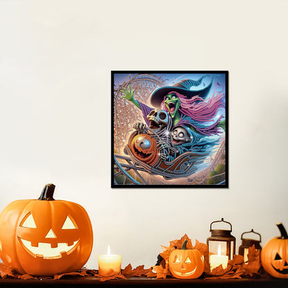 Halloween Witch - Special Shaped Drill Diamond Painting 30*30CM