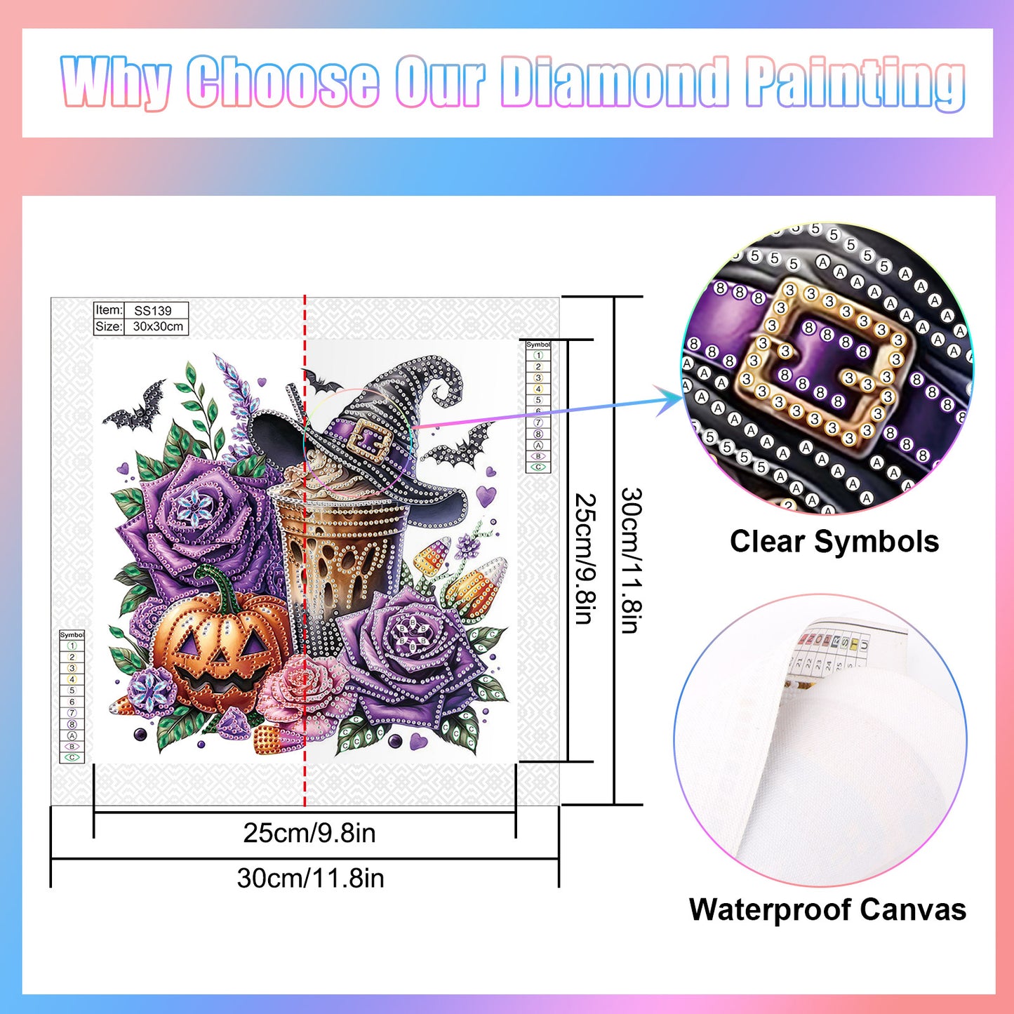 Halloween Pumpkin - Special Shaped Drill Diamond Painting 30*30CM