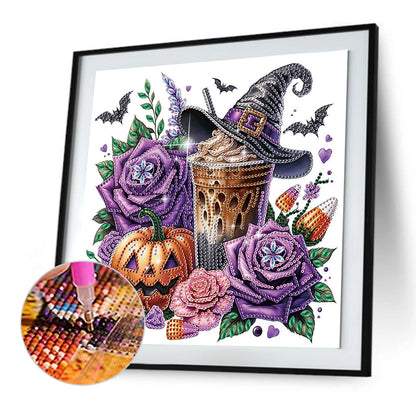 Halloween Pumpkin - Special Shaped Drill Diamond Painting 30*30CM