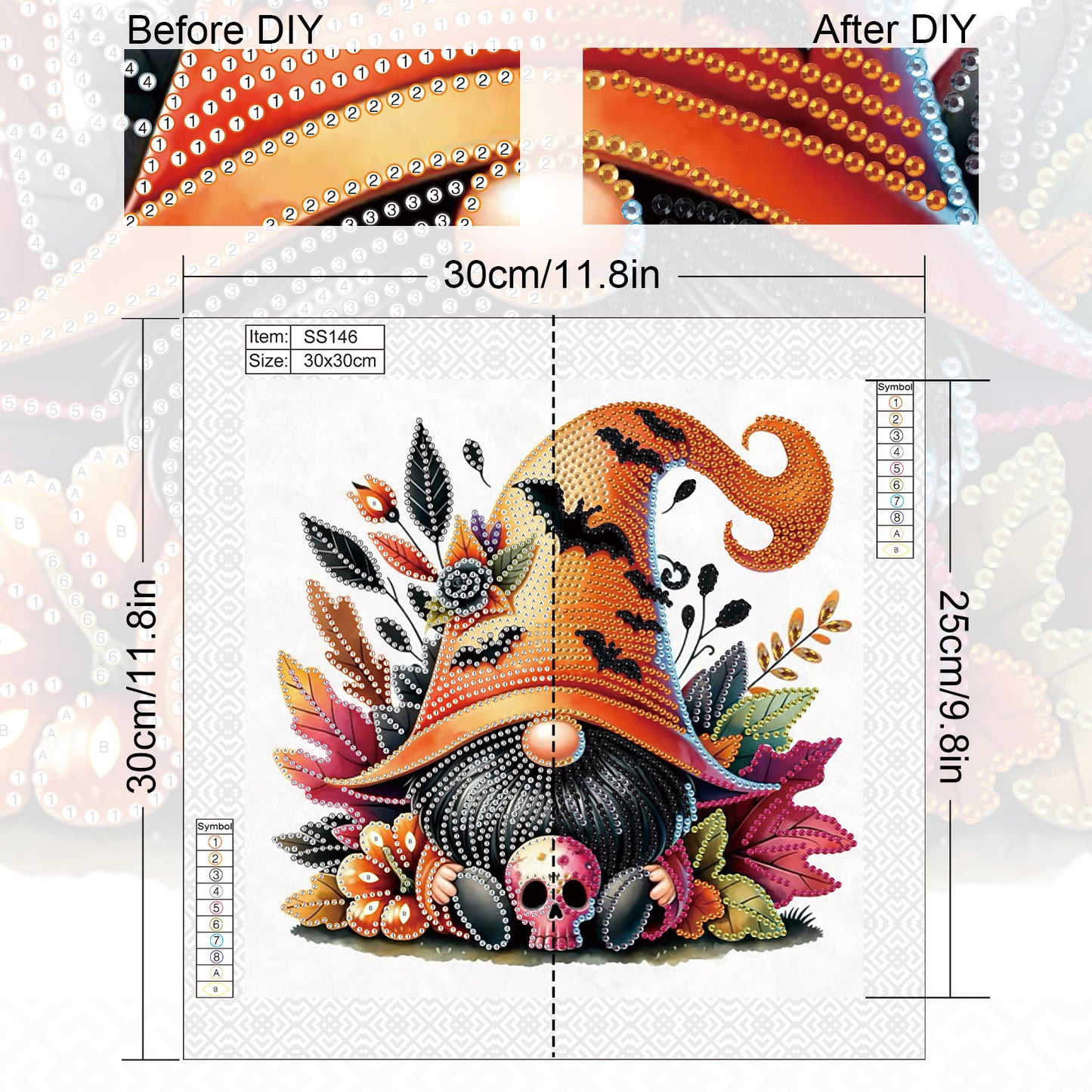 Halloween Gnomes - Special Shaped Drill Diamond Painting 30*30CM