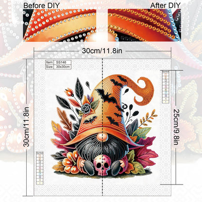 Halloween Gnomes - Special Shaped Drill Diamond Painting 30*30CM