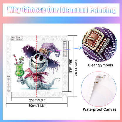 Halloween Ghost - Special Shaped Drill Diamond Painting 30*30CM