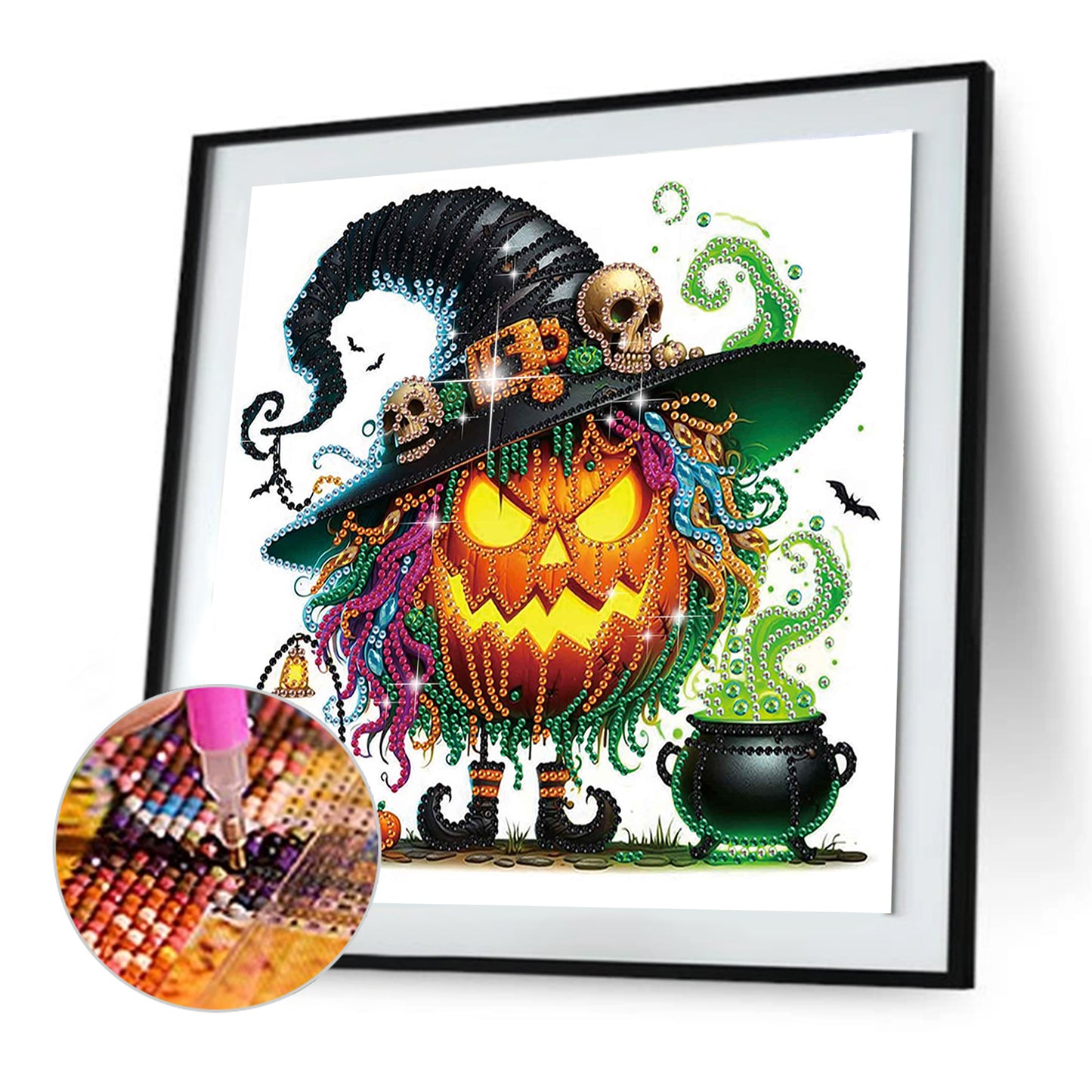 Halloween Pumpkin - Special Shaped Drill Diamond Painting 30*30CM