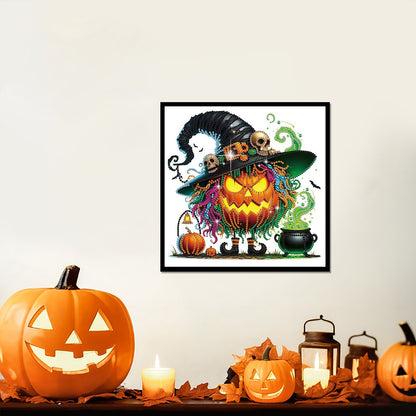 Halloween Pumpkin - Special Shaped Drill Diamond Painting 30*30CM