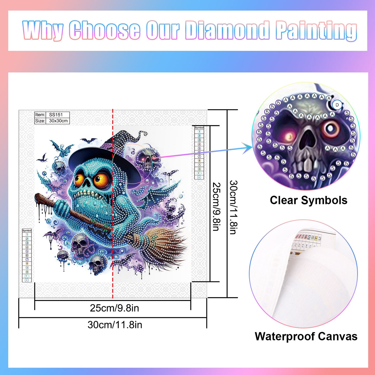 Halloween Monsters - Special Shaped Drill Diamond Painting 30*30CM