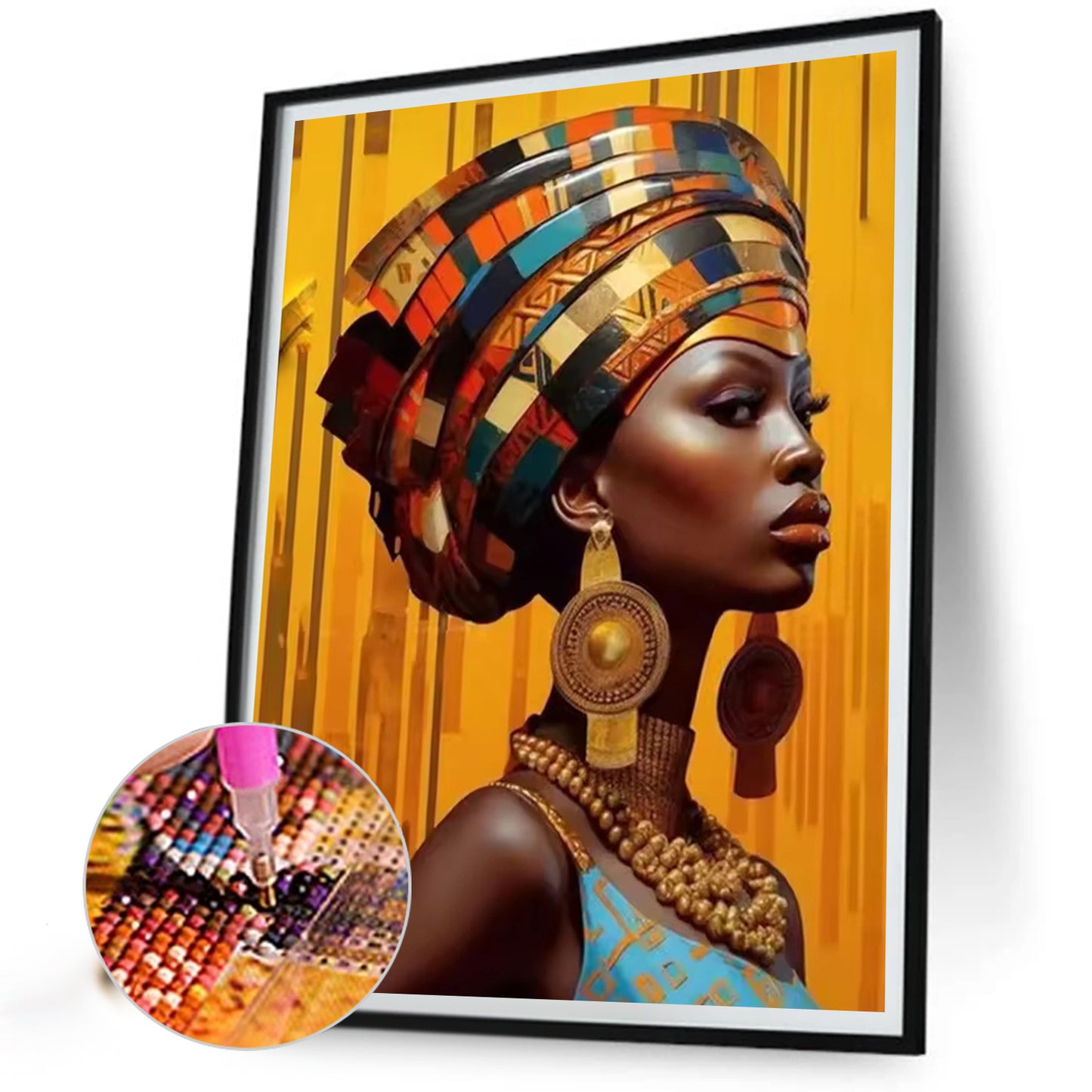 Black Girl - Full Round Drill Diamond Painting 40*50CM