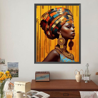 Black Girl - Full Round Drill Diamond Painting 40*50CM