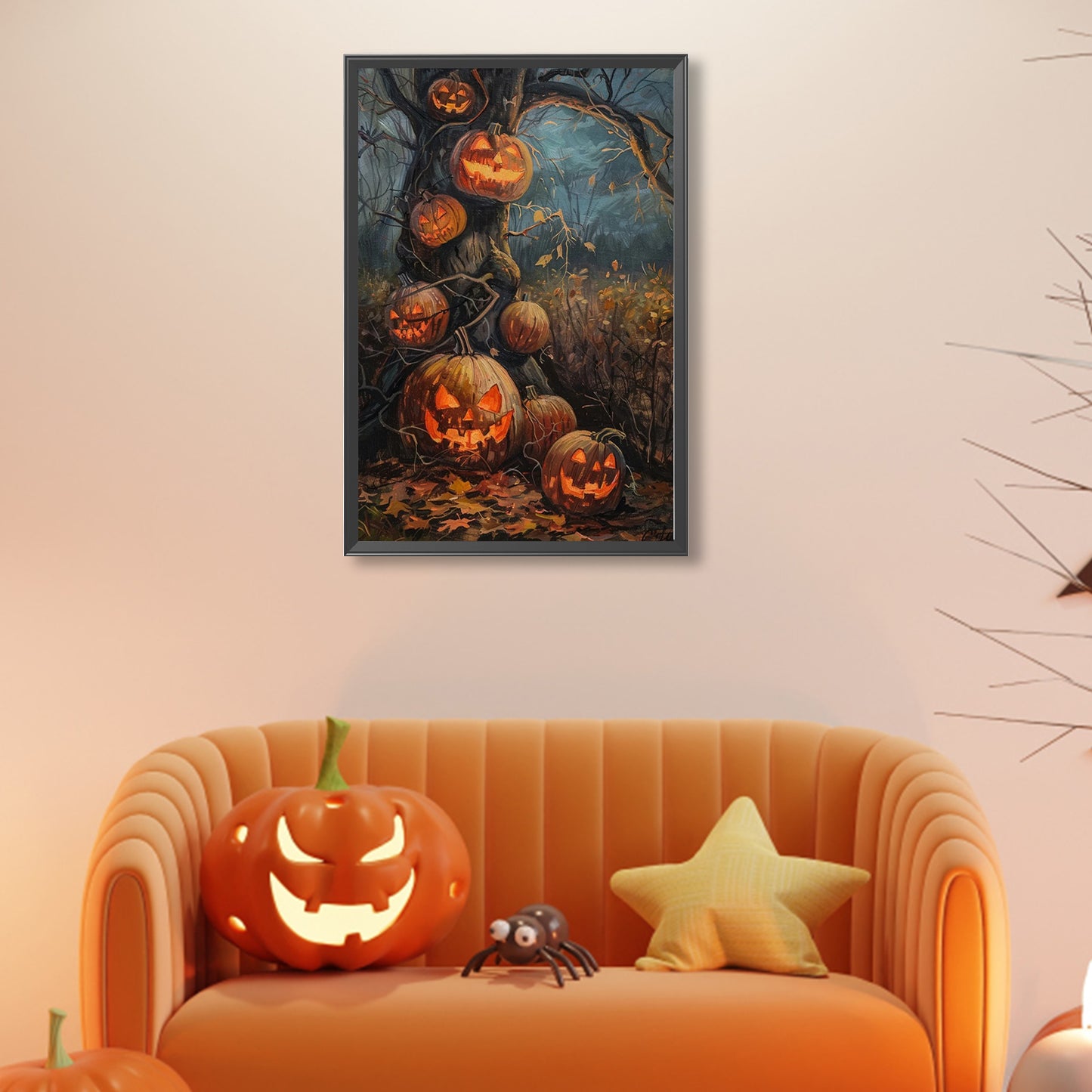 Halloween Pumpkin - Full Round Drill Diamond Painting 40*60CM