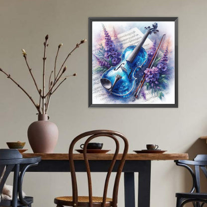 Violin And Flowers - Full Round Drill Diamond Painting 40*40CM