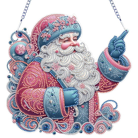 Xmas 5D DIY Special Shape Partial Drill Dimond Paintings Wall Decor 23.5x23cm Christmas