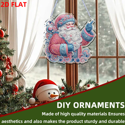 Xmas 5D DIY Special Shape Partial Drill Dimond Paintings Wall Decor 23.5x23cm Christmas