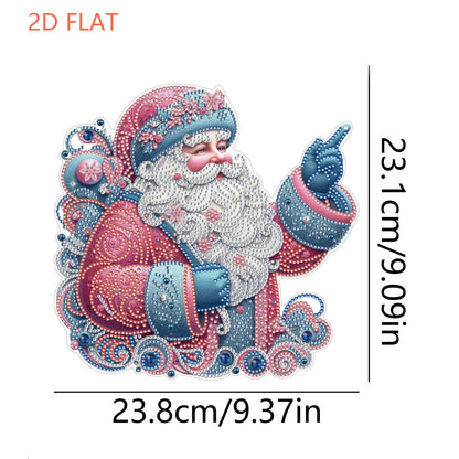 Xmas 5D DIY Special Shape Partial Drill Dimond Paintings Wall Decor 23.5x23cm Christmas